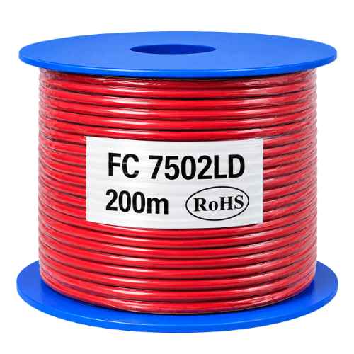 Electra 1.5mm² Twin Red Flat Fire Control Cable, 200m Roll FC7502L/D
