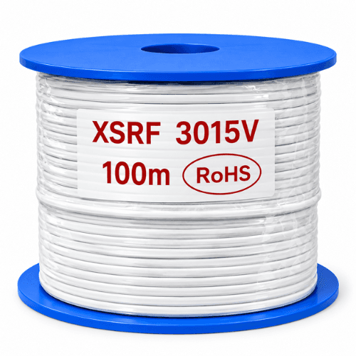 Electra 1.5mm² TPS Red White Blue Electrical Cable, 100m Roll XSRF3015V
