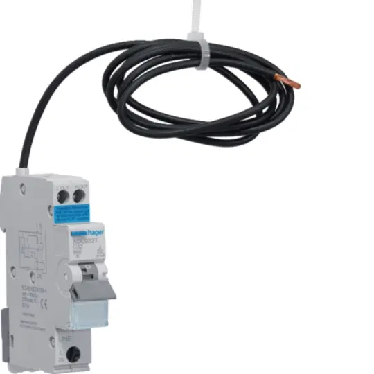 HAGER 1 POLE 32A PIGTAIL TYPE A 6kA 30mA RCBO ADC932T