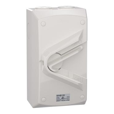 CLIPSAL 1 POLE 20A WEATHERPR0OF IP66 ISOLATOR WHB120-RG
