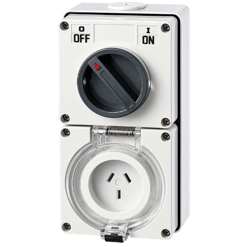 NEXE 3 PIN 10A FLAT INDUSTRIAL SWITCH AND SOCKET 66CV310F