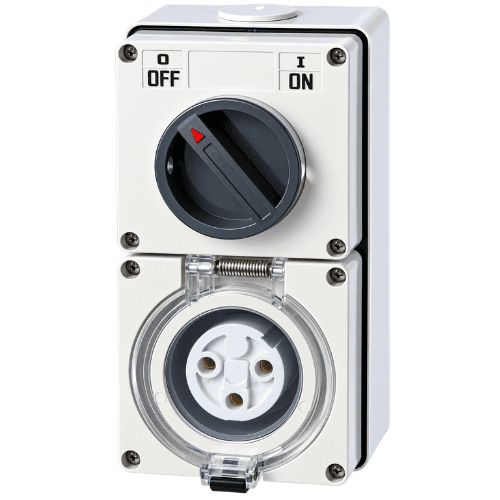 NEXE 3 PIN 32A ROUND INDUSTRIAL SWITCH AND SOCKET 66CV332