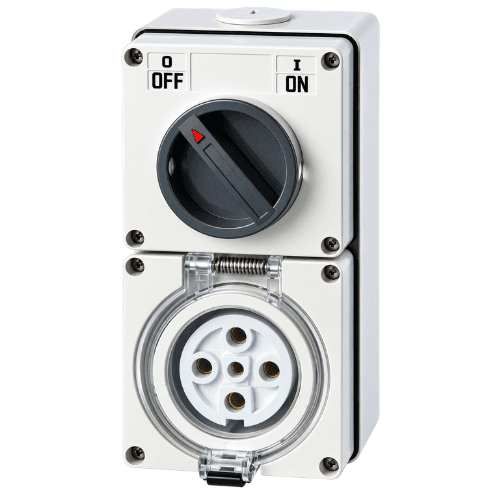 NEXE 5 PIN 32A ROUND INDUSTRIAL SWITCHED SOCKET OUTLETS 66CV532