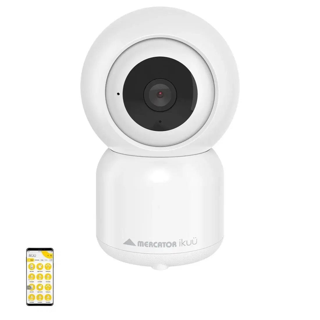 Mercator Ikuü Marely WiFi Indoor Security Camera, Pan & Tilt, Two-Way Audio SSC010