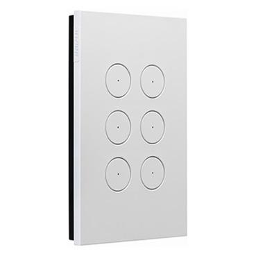 CLIPSAL SATURN ZEN WHITE 6 GANG PUSHBUTTON LED SWITCH Z4066PBL-ZW