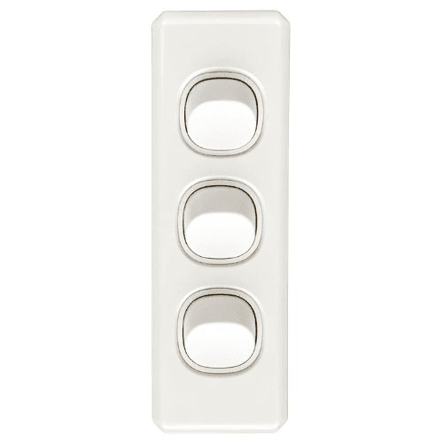 ELCOPO 3 GANG VERTICAL ARCHITRAVE SWITCH 16A AWS3