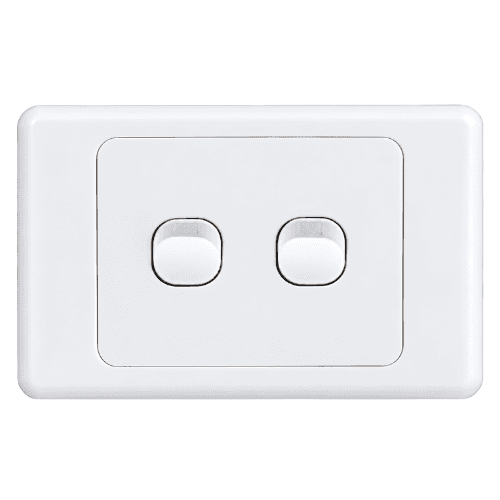 ELCOPO 2 GANG SLIM HORIZONTAL SWITCH WS2HS