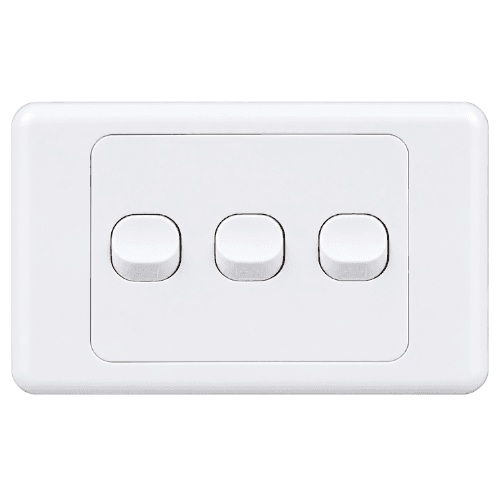 ELCOPO 3 GANG SLIM HORIZONTAL SWITCH WS3HS