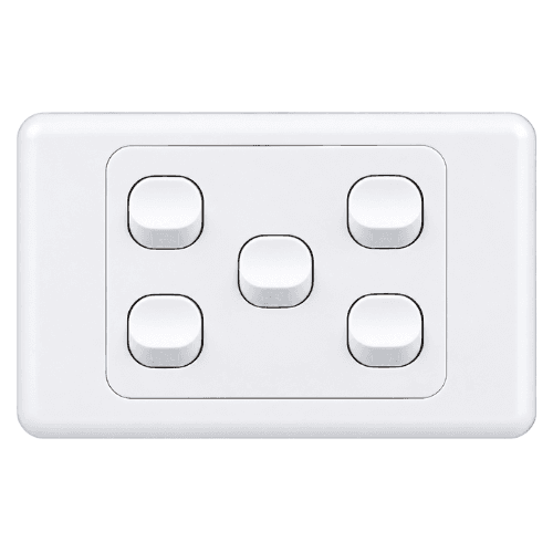 ELCOPO 5 GANG SLIM HORIZONTAL SWITCH WS5HS