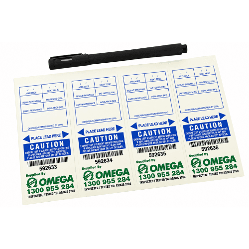 TRADEMATE TEST AND TAG LABELS - BLUE