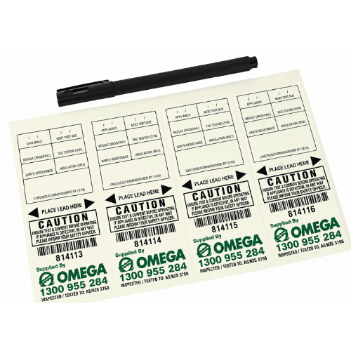 TRADEMATE TEST AND TAG LABELS - WHITE