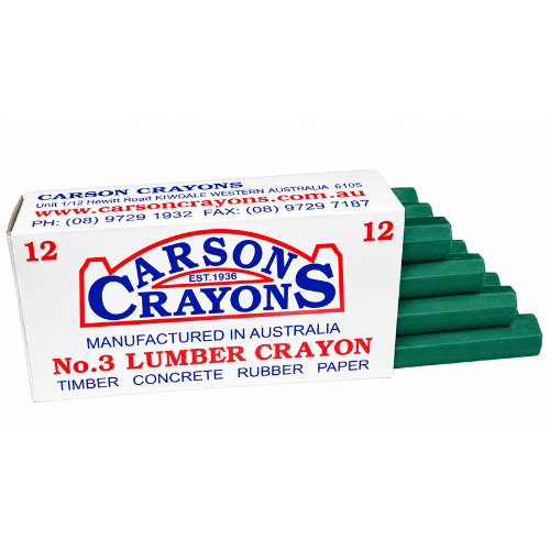 CARSON CRAYONS NO.3 LUMBER CRAYON GREEN (CLC-GN)