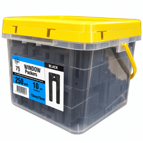 NET 10MM WINDOW PACKER BLACK 10X75MM 200PCS/BOX NWP1075