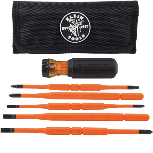 KLEIN TOOLS 8-IN-1 INSULATED INTERCHANGEABLE SCREWDRIVER SET