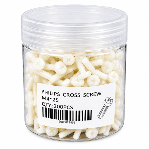 NX M4 X 25MM PHILIPS CROSS PVC SCREWS (NXPVCM425)