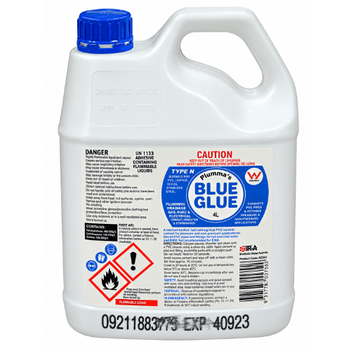 TRADEMATE PIPE CEMENT BLUE TYPE N 4L PVC A5589