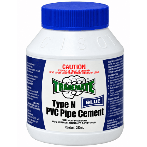 TRADEMATE PIPE CEMENT PVC BLUE TYPE N 250ML (A5421)
