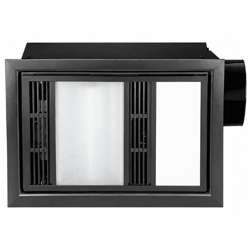 Mercator Domini Bathroom Heater with Exhaust Fan & Light, Black BH161ESWBK