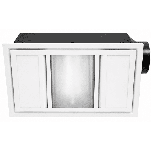 Mercator Domino Bathroom Heater with Exhaust Fan & Light, White BH152ESWWH