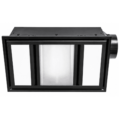 Mercator Domino Bathroom Heater with Exhaust Fan & Light, Black BH152ESWBK