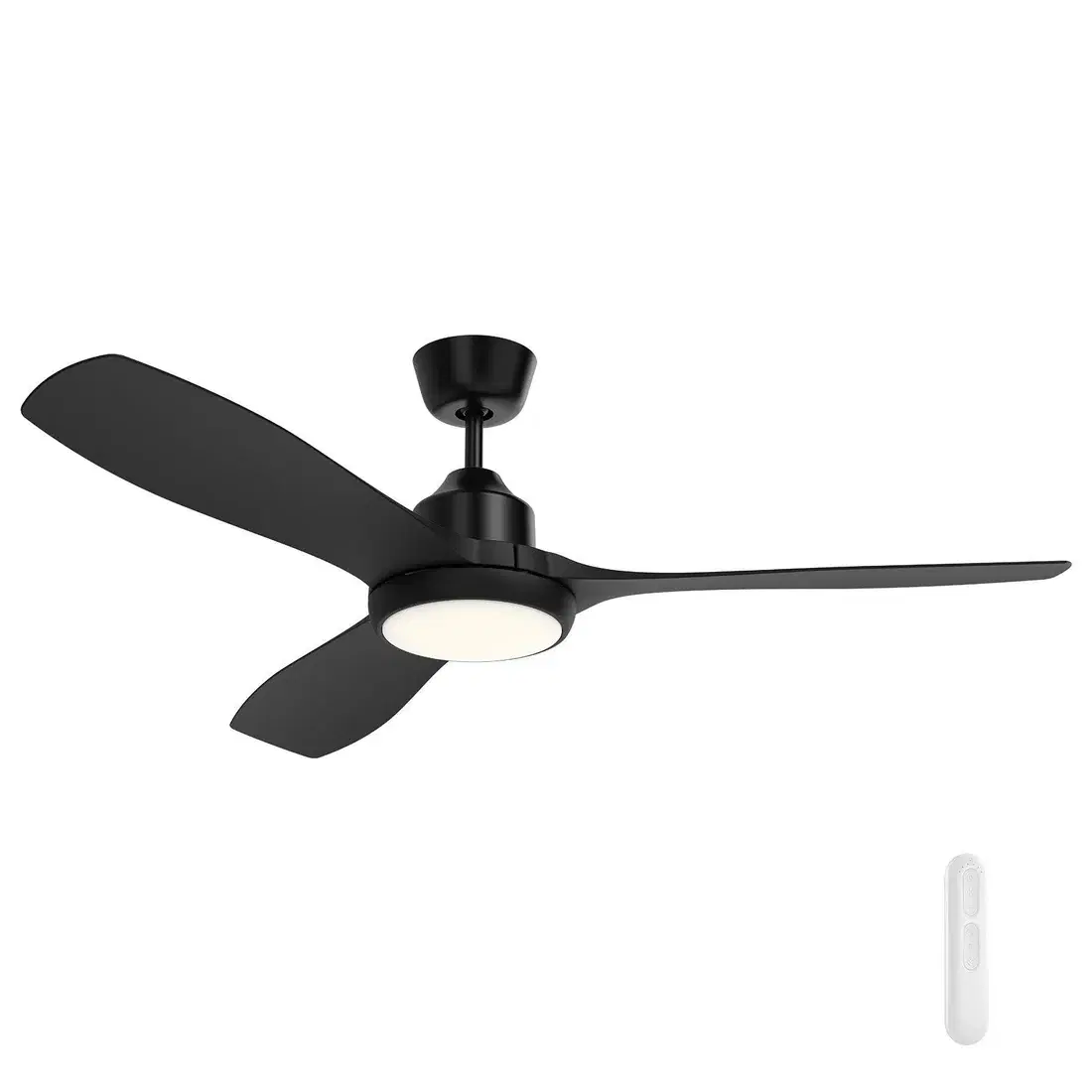 MERCATOR RAPTOR BLACK 131CM DC CEILING FAN WITH LIGHT AND REMOTE FC978133BK