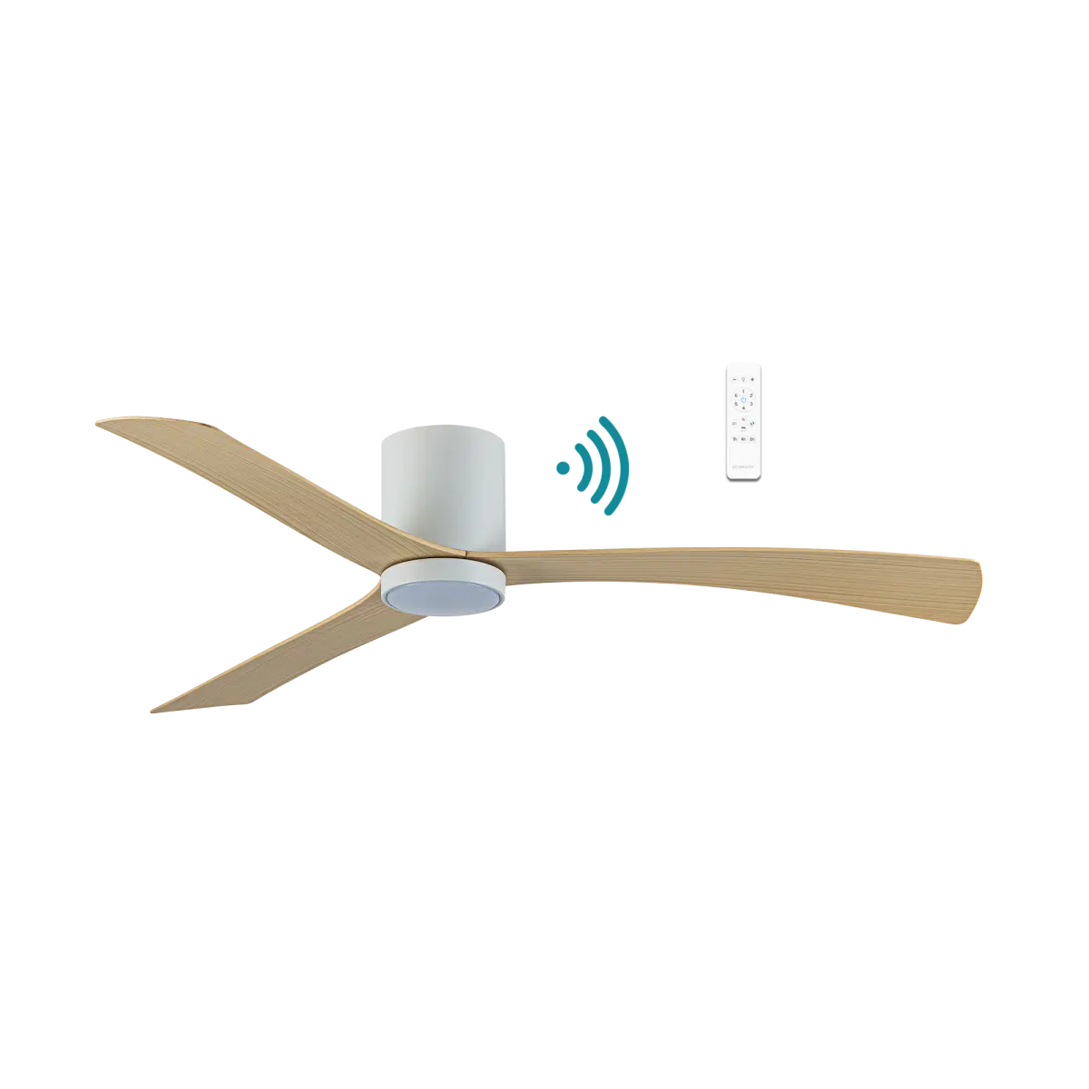 MARTEC METRO DC 52″ MATT WHITE WI-FI SMART CEILING FAN WITH LIGHT AND REMOTE MDCM1333W