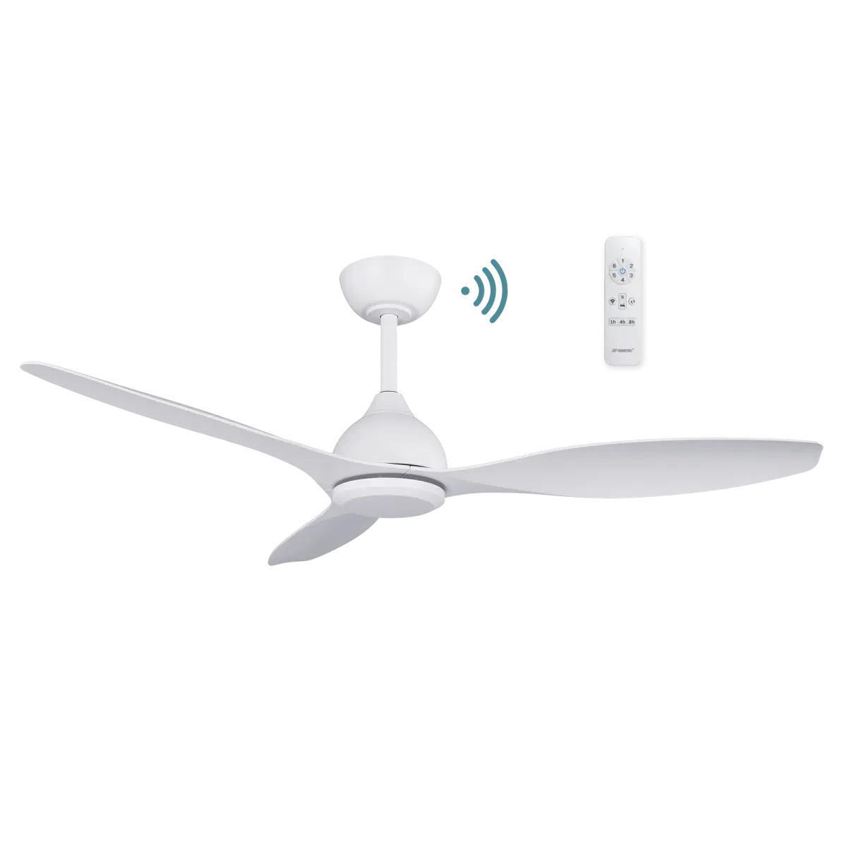 MARTEC ELITE DC MATT BLACK 52″ SMART WI-FI CEILING FAN WITH REMOTE MEDC133M