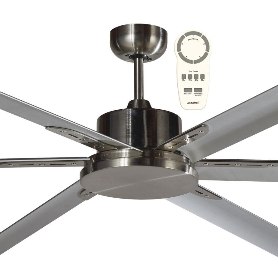 Martec Albatross 84″ Brushed Nickel DC Ceiling Fan with Remote MAFMBR + MAF210B
