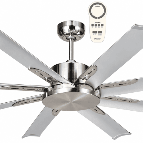 Martec Albatross Mini 65″ DC Ceiling Fan, Brushed Nickel with Remote Control MAF168BR