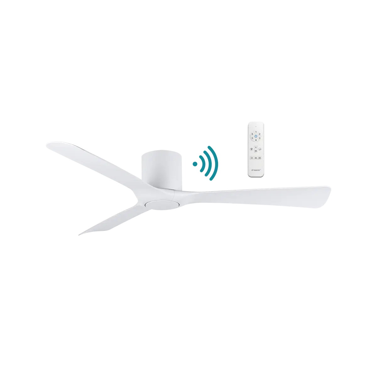 Martec Fresno DC 52″ Smart Wi-Fi Ceiling Fan, Matt White with Remote Control MFDC133M