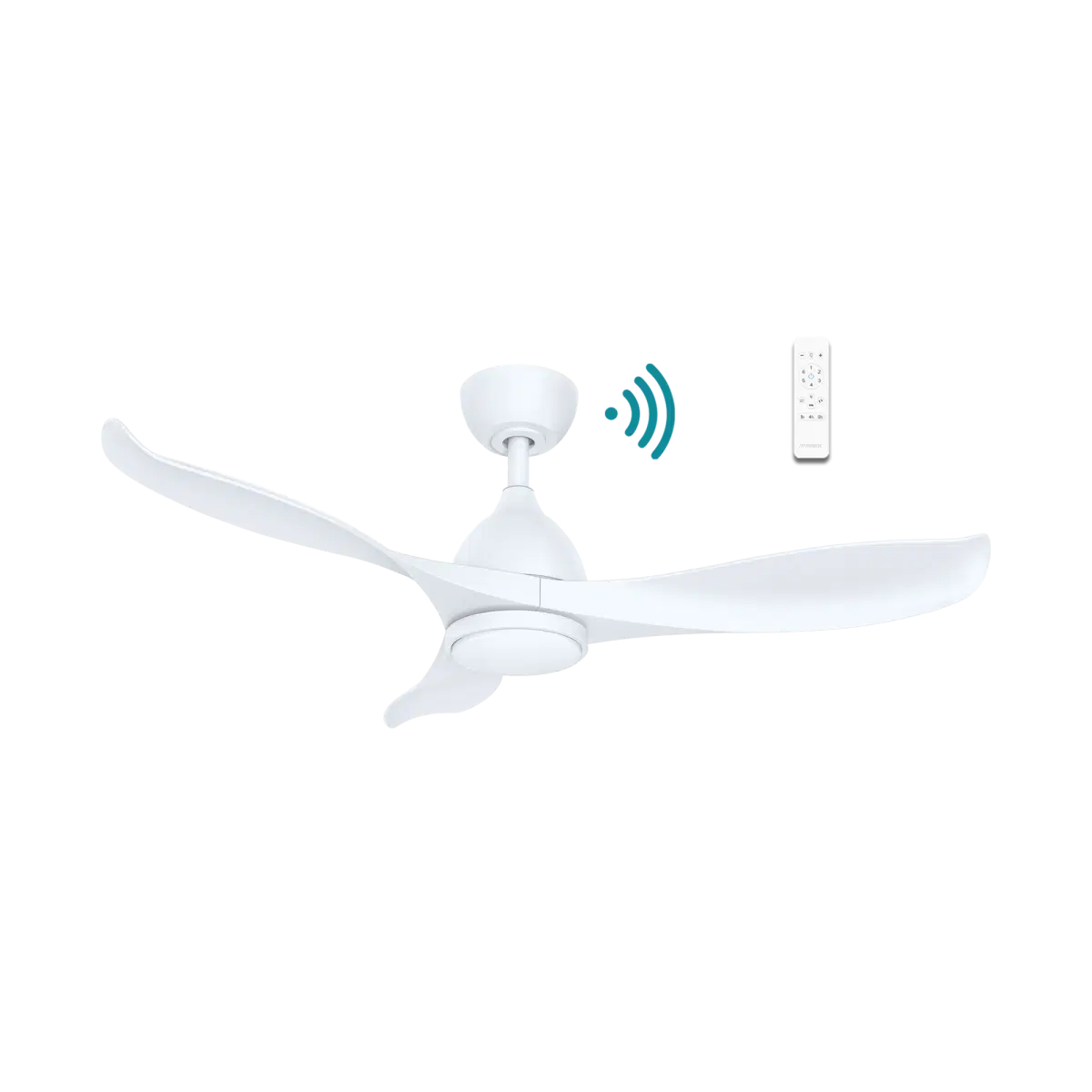 Martec Scorpion DC 52″ Matt White Ceiling Fan with LED Light & Remote MSDC1333W
