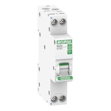 CLIPSAL MAX9 1P+N 16A RCBO 30mA TYPE A MX9R3116