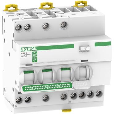 CLIPSAL MAX9 3P+N 32A RCBO C CURVE 30mA TYPE A MX9R3532