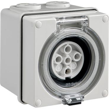 CLIPSAL EASY56 ROUND 5 PIN 10A SOCKET OUTLET EY56SO510