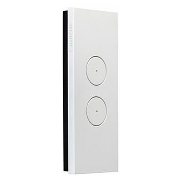CLIPSAL SATURN ZEN WHITE 2 GANG ARCHITRAVE PUSHBUTTON LED SWITCH Z4062AL-ZW