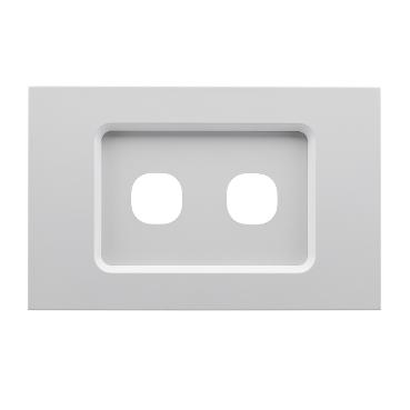CLIPSAL SATURN ZEN WHITE 2 GANG GRID PLATE Z4032VH-ZW