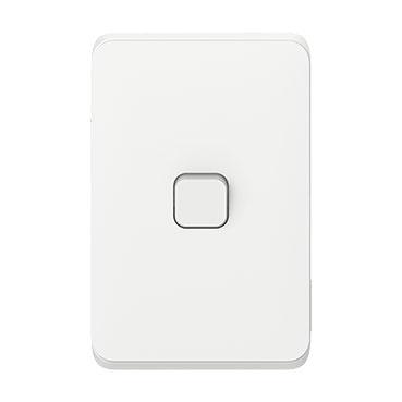 CLIPSAL ICONIC VIVID WHITE 1 GANG SKIN 3041C-VW