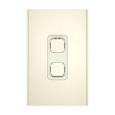 CLIPSAL ICONIC STYL CROWNE 2 GANG SKIN S3042C-CE