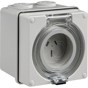 CLIPSAL EASY56 3 PIN FLAT 15A S0CKET OUTLET EY56SO315