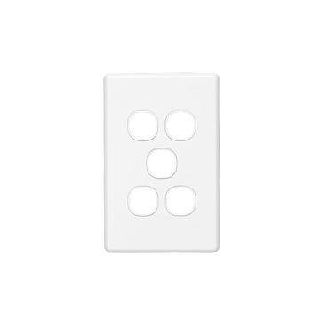 CLIPSAL CLASSIC C2000 SERIES 5 GANG GRID PLATE AND COVER C2035VH-WE