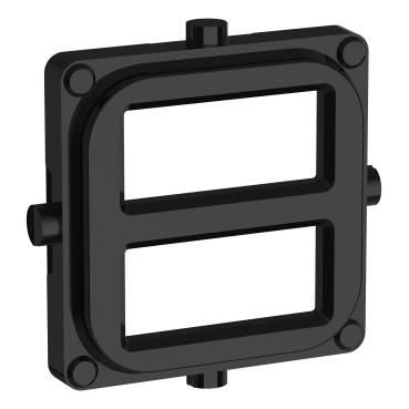 CLIPSAL ICONIC EXTRA BLACK DUAL USB CAP SKIN 40E2USBCAP-BK