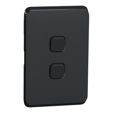 CLIPSAL ICONIC EXTRA BLACK 2 GANG SKIN 3042C-XB
