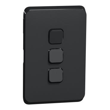 CLIPSAL ICONIC EXTRA BLACK 3 GANG SKIN 3043C-XB