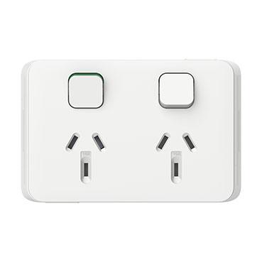 CLIPSAL ICONIC 10A DOUBLE POWER POINT 3025-VW