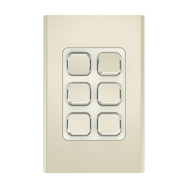 CLIPSAL ICONIC STYL CROWNE 6 GANG SKIN S3046C-CE