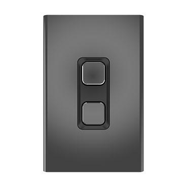 CLIPSAL ICONIC STYL SILVER SHADOW 45A COOKER SWITCH SKIN ONLY S3041/45C-SH
