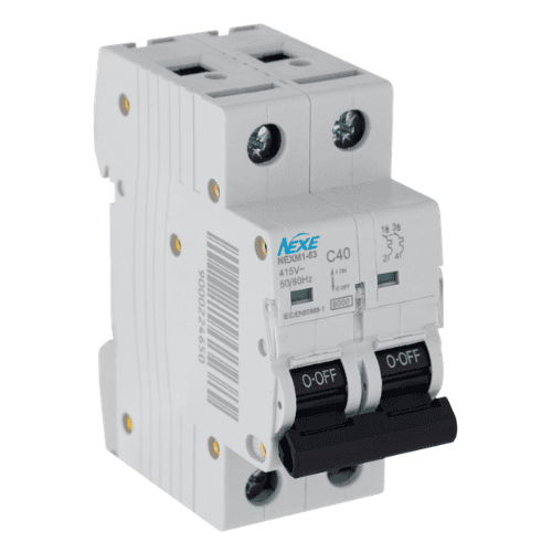 NEXE 2 Pole 40A C Curve 6kA Miniature Circuit Breaker MCB NXCBC40A