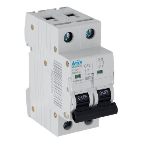 NEXE 2 Pole 32A C Curve 6kA Miniature Circuit Breaker MCB NXCBC32A