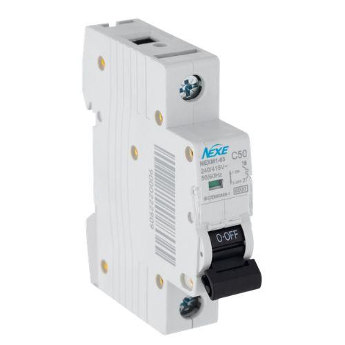 NEXE 1 Pole 50A C Curve 6kA Miniature Circuit Breaker MCB NXCBC50A