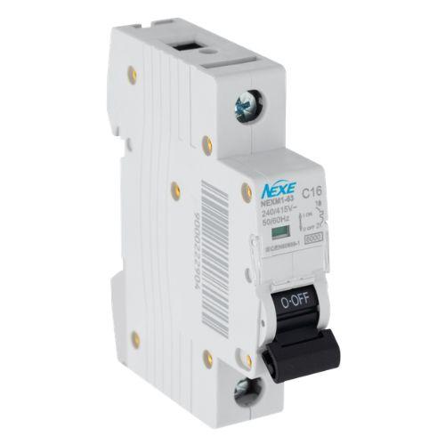 NEXE 1 Pole 16A C Curve 6kA Miniature Circuit Breaker MCB NXCBC16A